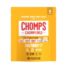 Chomps Chomplings Free-Range Mini Turkey Sticks Original Canada Front