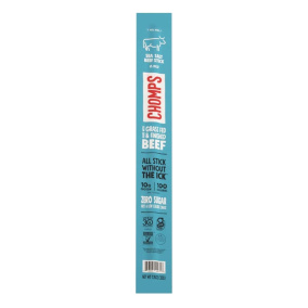 Chomps Grass-Fed Beef Sticks Sea Salt Canada Front