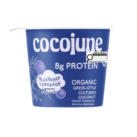 Cocojune High-Protein Greek-Style Cultured Coconut Yogurt Blueberry Lemonade, 142g
