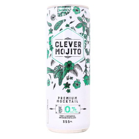 Clever Mocktails Premium Non-Alcoholic Mojito, 355ml