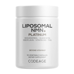 Codeage Liposomal NMN Platinum with Resveratrol, Quercetin, Riboflavin, Vitamin B12 & TMG Front