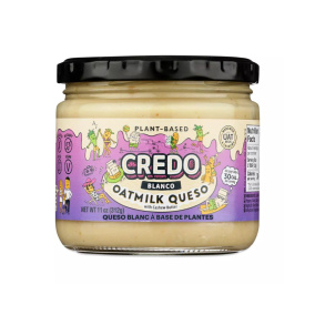 Front of CREDO Foods Vegan Queso - Queso Vegan - Vegan Cheese Sauce - Vegan Cashew Cheese - Cashew Queso - Queso Blanco
