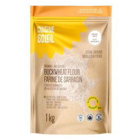 Front of Cuisine Soleil Organic Gluten-Free Buckwheat Flour High Protein Flour