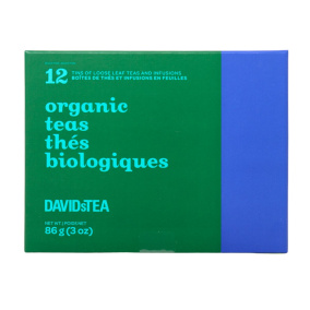 Front of DAVIDsTEA Gift Set Organic Loose Leaf Teas Sampler Gift Set