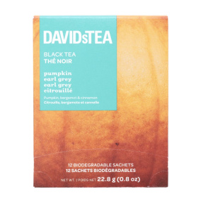 DAVIDsTEA Limited Edition Black Tea Pumpkin Earl Grey, 12 Sachets