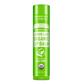 Front of Dr. Bronner’s Lemon Lime Organic Lip Balm, 0.15oz