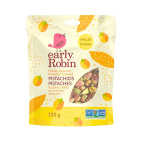 Early Robin Roasted Shelled Pistachios Honey Sesame, 125g