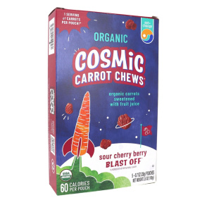 Eat The Change Organic Cosmic Carrot Chews Sour Cherry Berry Blast Off, 5 Pack