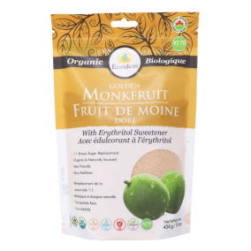 Ecoideas Organic Golden Monkfruit With Erythritol Sweetener, 454g