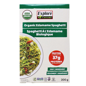 Front of Explore Cuisine Organic High Protein Edamame Spaghetti - Healthy Pasta Noodles - Healthy Pasta Alternatives - Gluten Free Pasta
