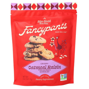Fancypants Bite-Sized Crispy Cookies Oatmeal Raisin Canada Front