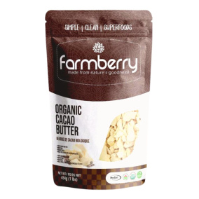 Front of Farmberry Organic Cacao Butter Cocoa Butter