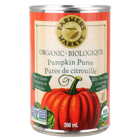 Front of Farmer's Market Organic Pumpkin Puree, 398mL