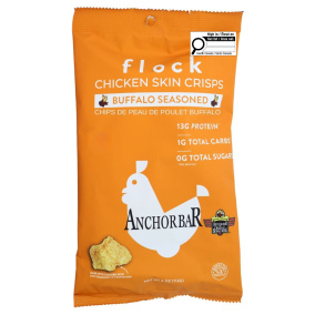 Flock Chicken Skin Crisps Buffalo Front