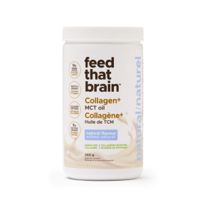 Front of Feed That Brain Grass-Fed Collagen + MCT Oil Natural
