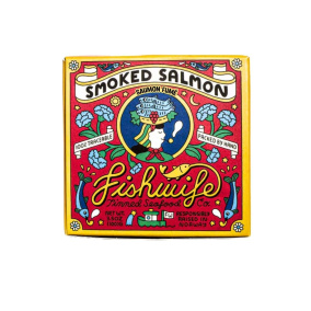 Front of Fishwife Tinned Fish - Tinned Seafood - Smoked Salmon - Smoked Atlantic Salmon - Canned Smoked Salmon - Can Salmon