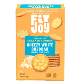 FitJoy Dairy & Grain Free Cracker Rounds Cheezy White Cheddar, 227g - Fitjoy Snacks Canada