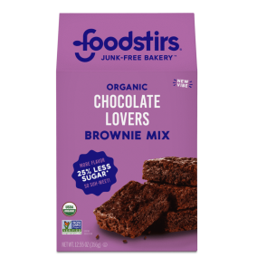 FoodStirs Less Sugar Chocolate Lovers Brownie Mix, 356g