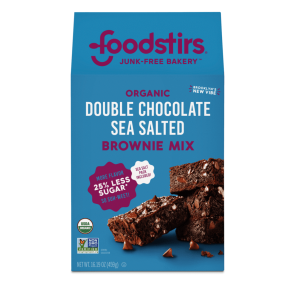 Foodstirs Less Sugar Double Chocolate Sea Salted Brownie Mix, 459g