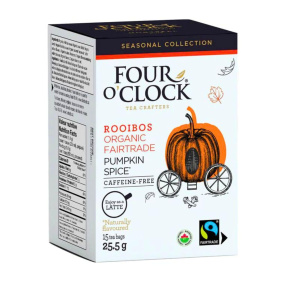 Front of Four O' Clock Tea Organic Pumpkin Spice Tea Pumpkin Tea