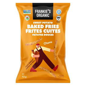 Front of Frankie's Organic Sweet Potato Churro Chips