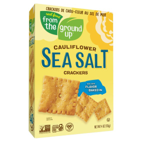 From The Ground UP Cauliflower Crackers Sea Salt, 113g