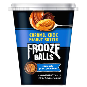 Frooze Balls Vegan Energy Balls Caramel Chocolate Peanut Butter, 15 Bites