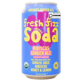 Fresh Fizz Organic Soda Hibiscus Gingerale Front