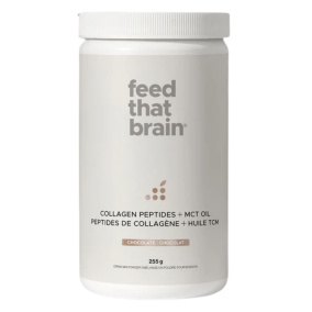 Front of Feed That Brain Grass-Fed Collagen + MCT Oil Chocolate