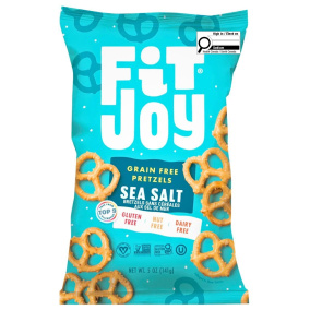 Front of Fit Joy Grain-Free Pretzel Twists with Sea Salt