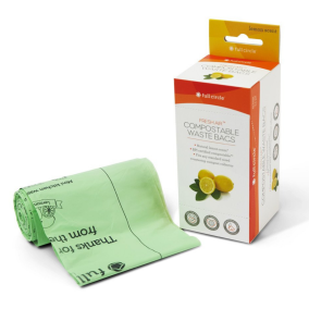 Full Circle Fresh Air Compostable Waste Bags Lemon Scented, 25pk