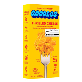 Front of Goodles Noodles High-Protein Mac & Cheese Thrilled Cheese - Goodles Noodles - Goodles Pasta - High Fibre Mac