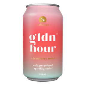 Gldn Hour Collagen Sparkling Water Strawberry Mint, 355ml