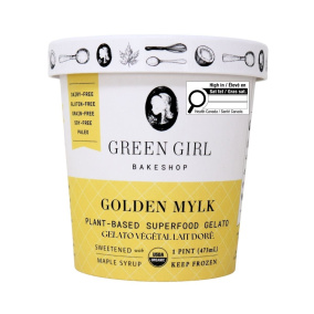 Green Girl Bakeshop Plant-Based Superfood Gelato Golden Mylk Front
