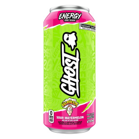 Front of GHOST Energy Drink Sugar-Free Energy Drink Warheads Sour Watermelon