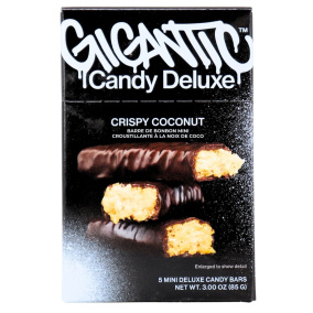 Gigantic Candy Deluxe Mini Chocolate Bars Crispy Coconut, 5 bars