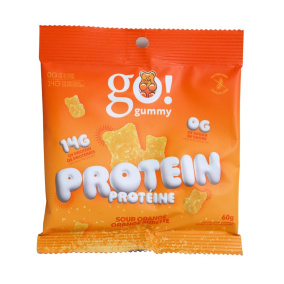 Go! Gummy Protein Gummy Bears Sour Orange Front of package