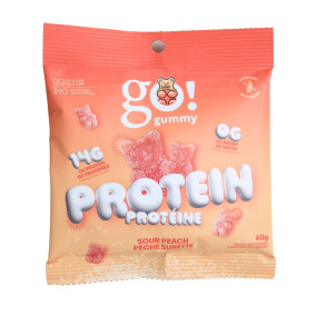 Go! Gummy Protein Gummy Bears Sour Peach Front of package