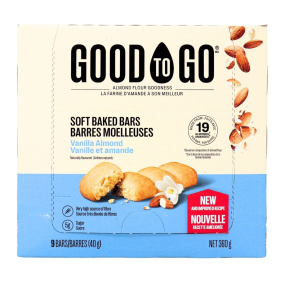 Front of Good to Go Almond Flour Bars Vanilla Almond