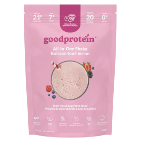 Good Protein All-In-One Shake Plant-Based Superfood Blend Mixed Berries Canada Front