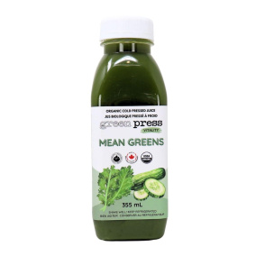 Green Press Organic Cold-Pressed Juice Mean Greens, 355 mL Front