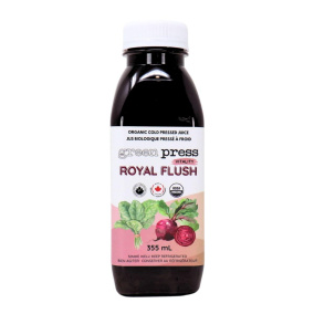Green Press Organic Cold-Pressed Juice Royal Flush, 355 mL Front