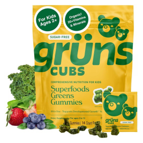 Grüns Cubs Sugar-Free Superfood Greens Gummies for Kids Canada Front