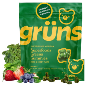 Grüns Superfood Greens Gummies for Adults Canada Front