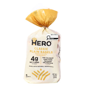 Hero Low-Carb Bagels Classic Plain Front