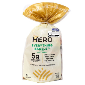 Hero Low-Carb Bagels Everything Canada Front