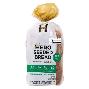 Hero Low-Carb Sliced Bread Seeded Front
