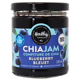Front of Healthy Crunch Keto Chia Jam Blueberry