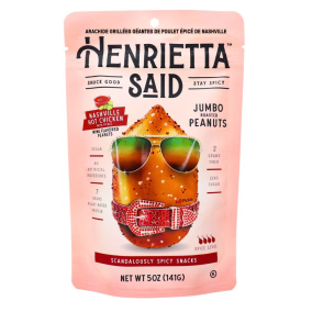 Front of Henrietta Said Peanuts - Jumbo Roasted Peanuts - Flavoured Peanuts - Spicy Peanuts - Nashville Hot Peanuts