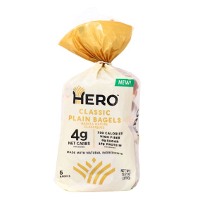 Hero Low-Carb Bagels Classic Plain Front